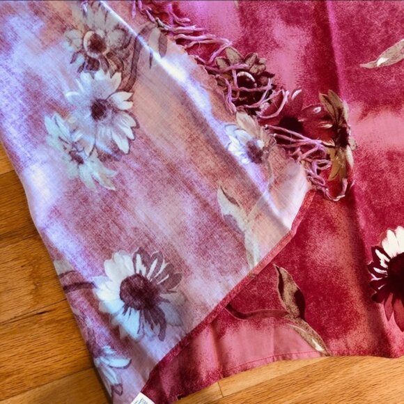 Womens Sarong Pareo Swimwear Cover Up Koko Knot Red Floral One Size Tropical NEW - Picture 5 of 7